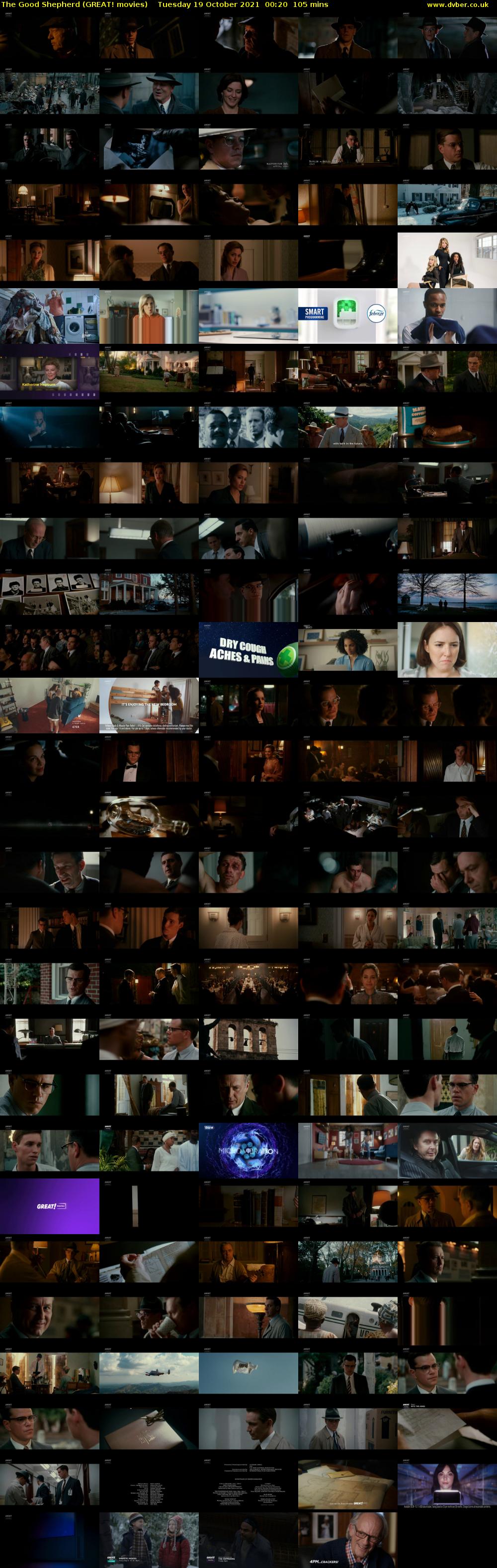 The Good Shepherd (GREAT! movies) Tuesday 19 October 2021 00:20 - 02:05