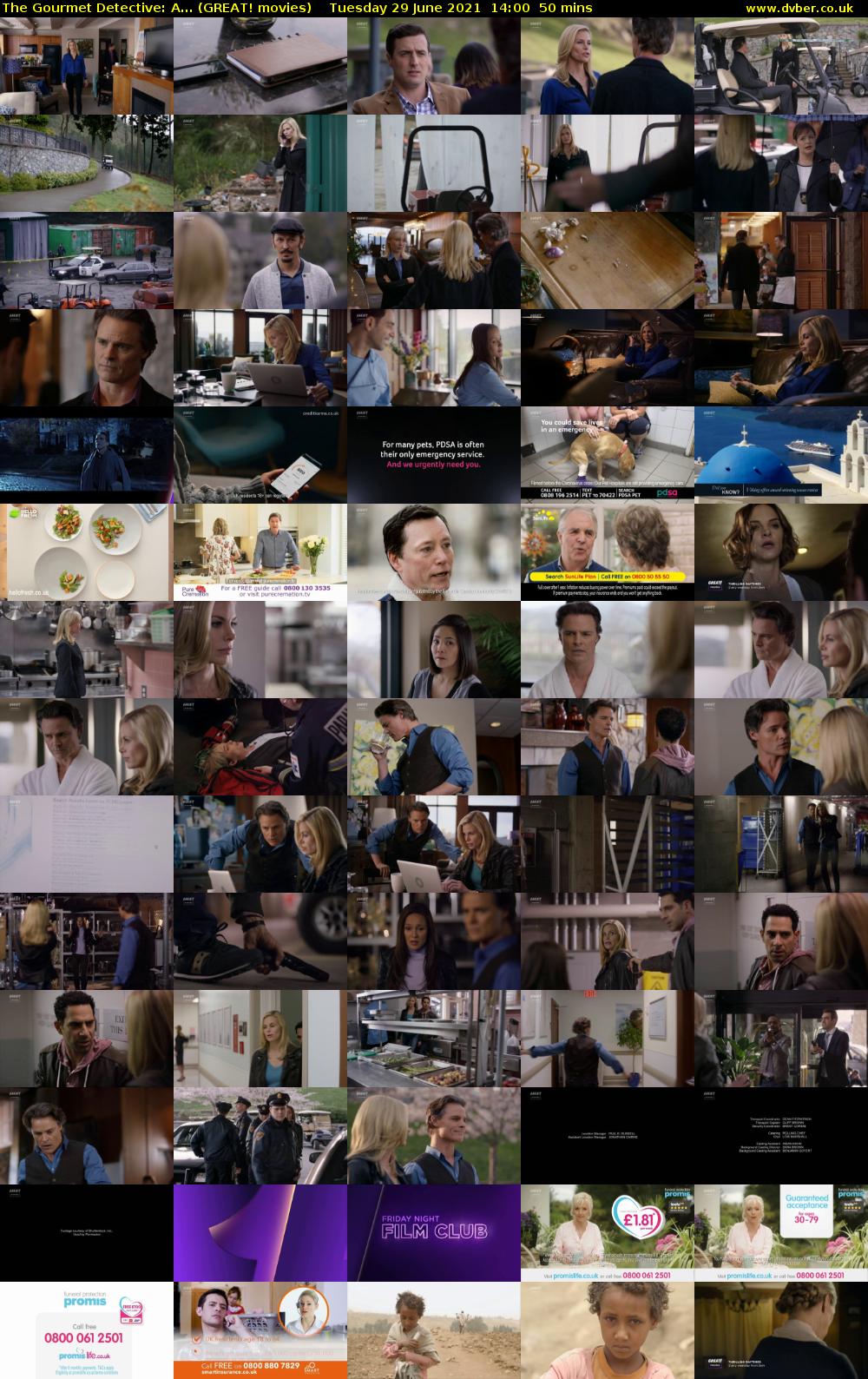 The Gourmet Detective: A... (GREAT! movies) Tuesday 29 June 2021 14:00 - 14:50