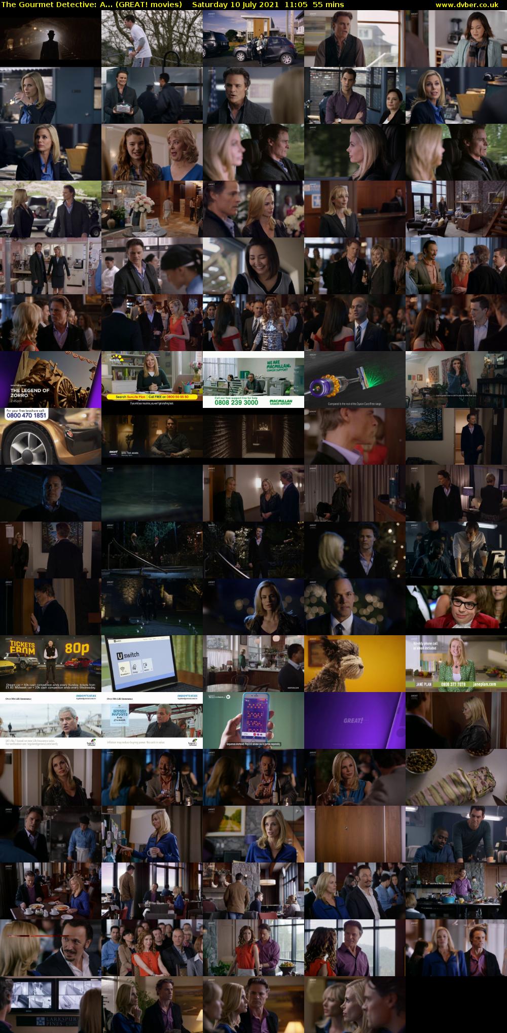 The Gourmet Detective: A... (GREAT! movies) Saturday 10 July 2021 11:05 - 12:00
