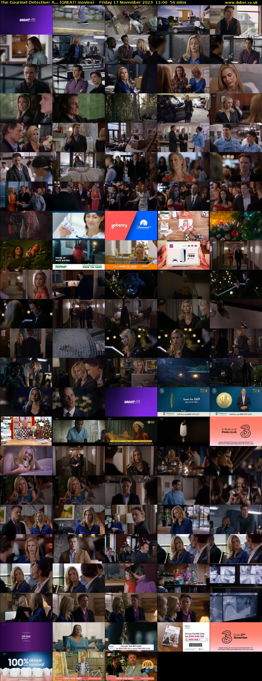 The Gourmet Detective: A... (GREAT! movies) Friday 17 November 2023 11:00 - 11:56