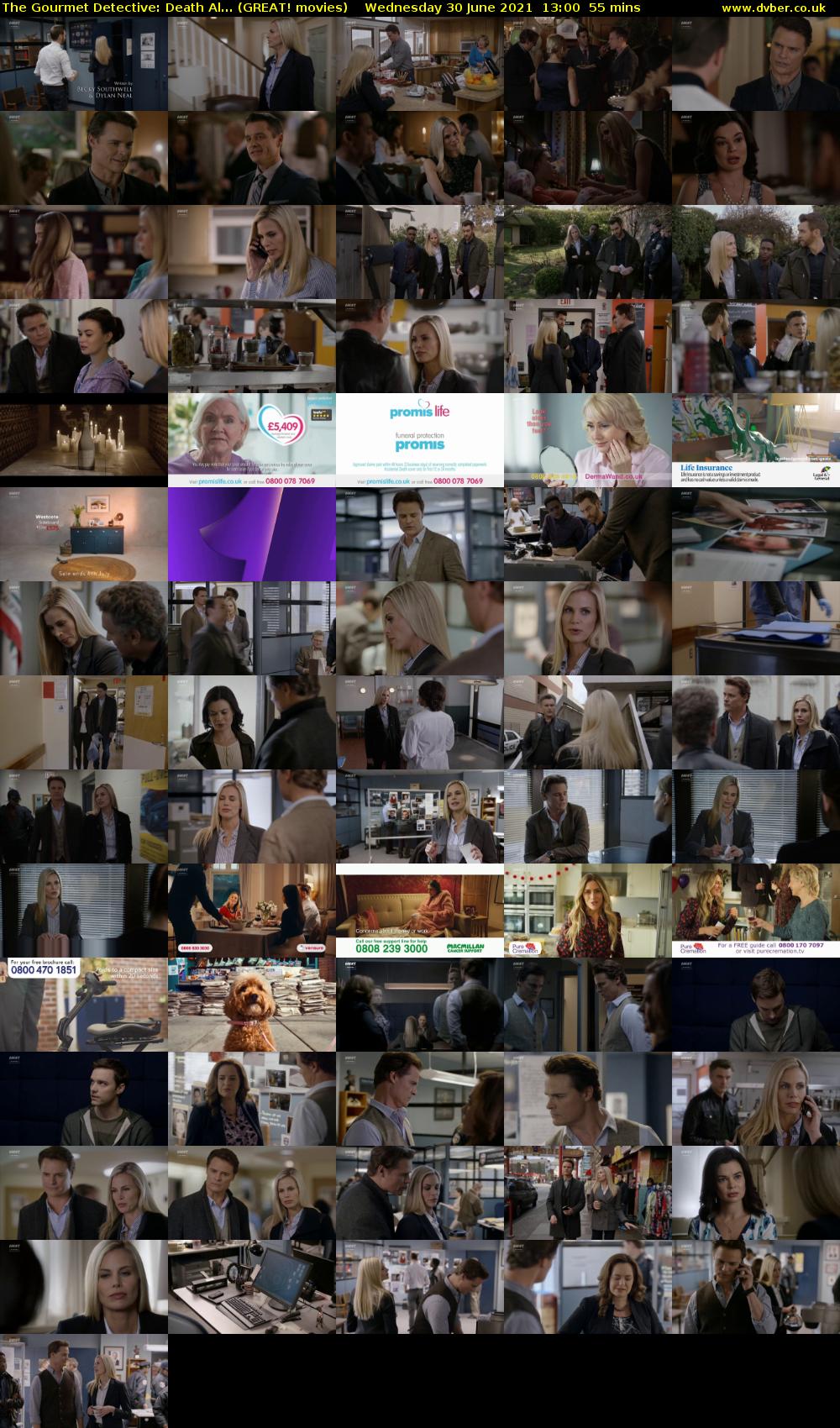 The Gourmet Detective: Death Al... (GREAT! movies) Wednesday 30 June 2021 13:00 - 13:55