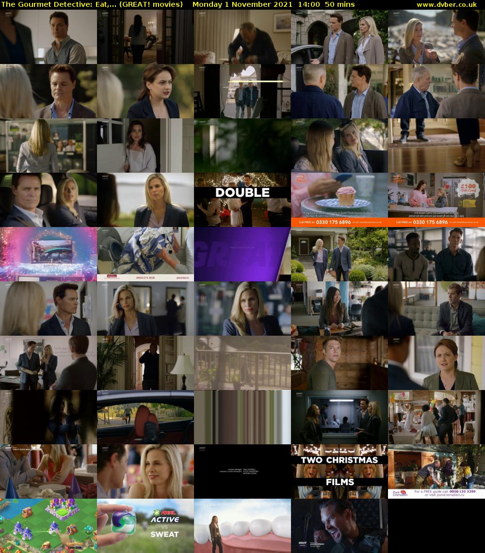 The Gourmet Detective: Eat,... (GREAT! movies) Monday 1 November 2021 14:00 - 14:50