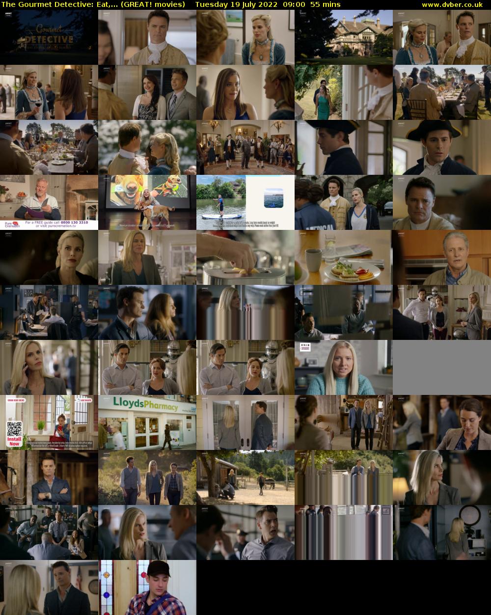 The Gourmet Detective: Eat,... (GREAT! movies) Tuesday 19 July 2022 09:00 - 09:55