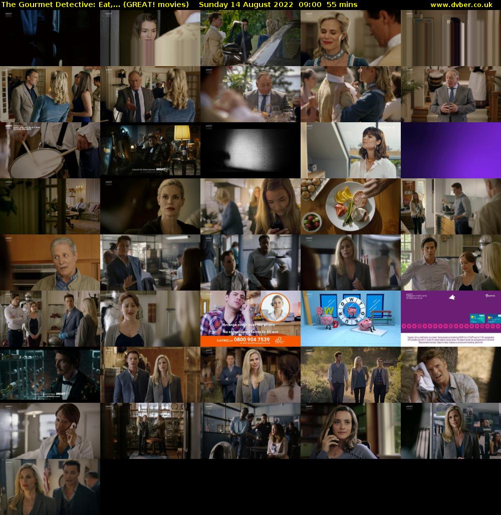 The Gourmet Detective: Eat,... (GREAT! movies) Sunday 14 August 2022 09:00 - 09:55