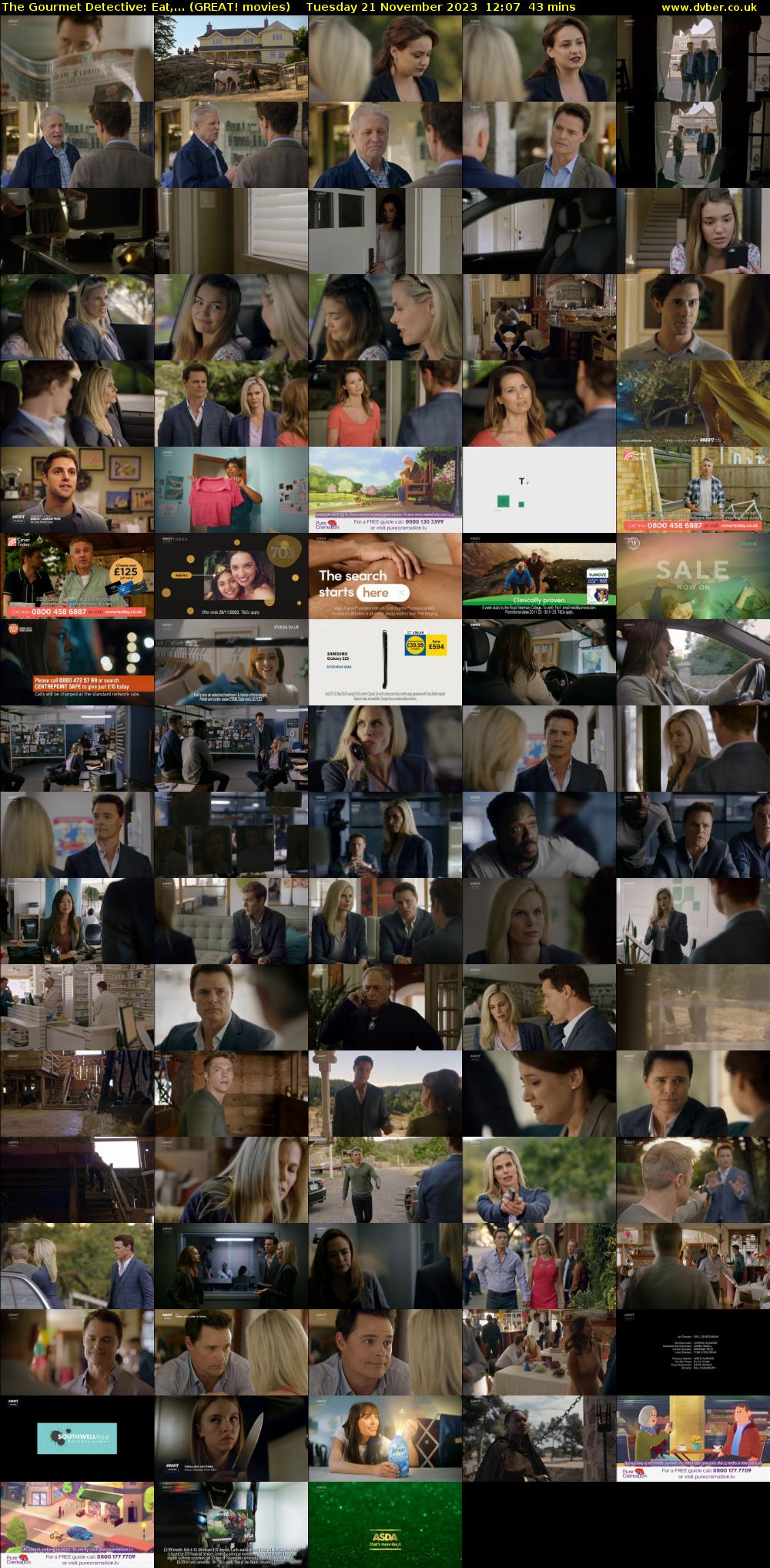 The Gourmet Detective: Eat,... (GREAT! movies) Tuesday 21 November 2023 12:07 - 12:50