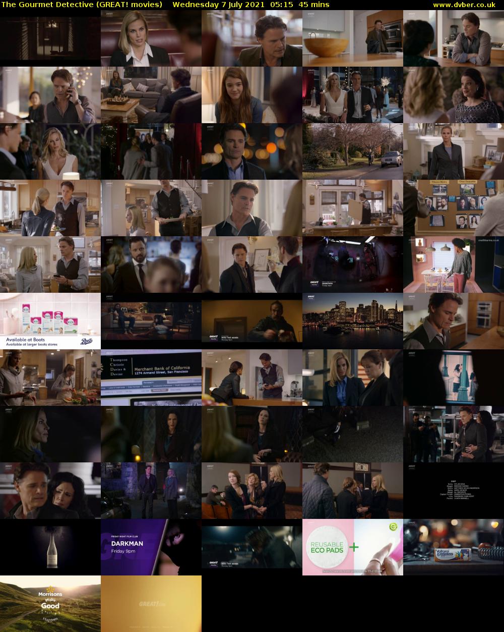 The Gourmet Detective (GREAT! movies) Wednesday 7 July 2021 05:15 - 06:00