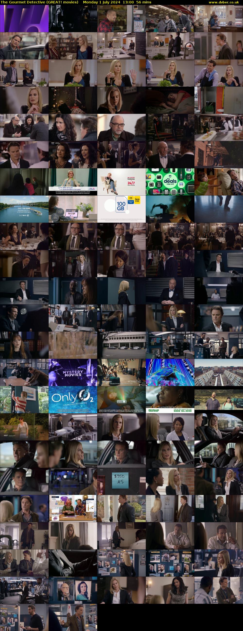 The Gourmet Detective (GREAT! movies) Monday 1 July 2024 13:00 - 13:56