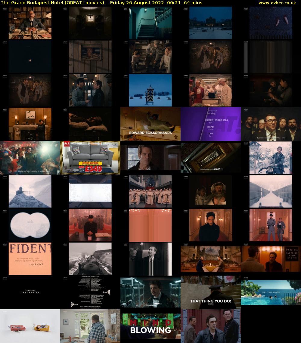 The Grand Budapest Hotel (GREAT! movies) Friday 26 August 2022 00:21 - 01:25