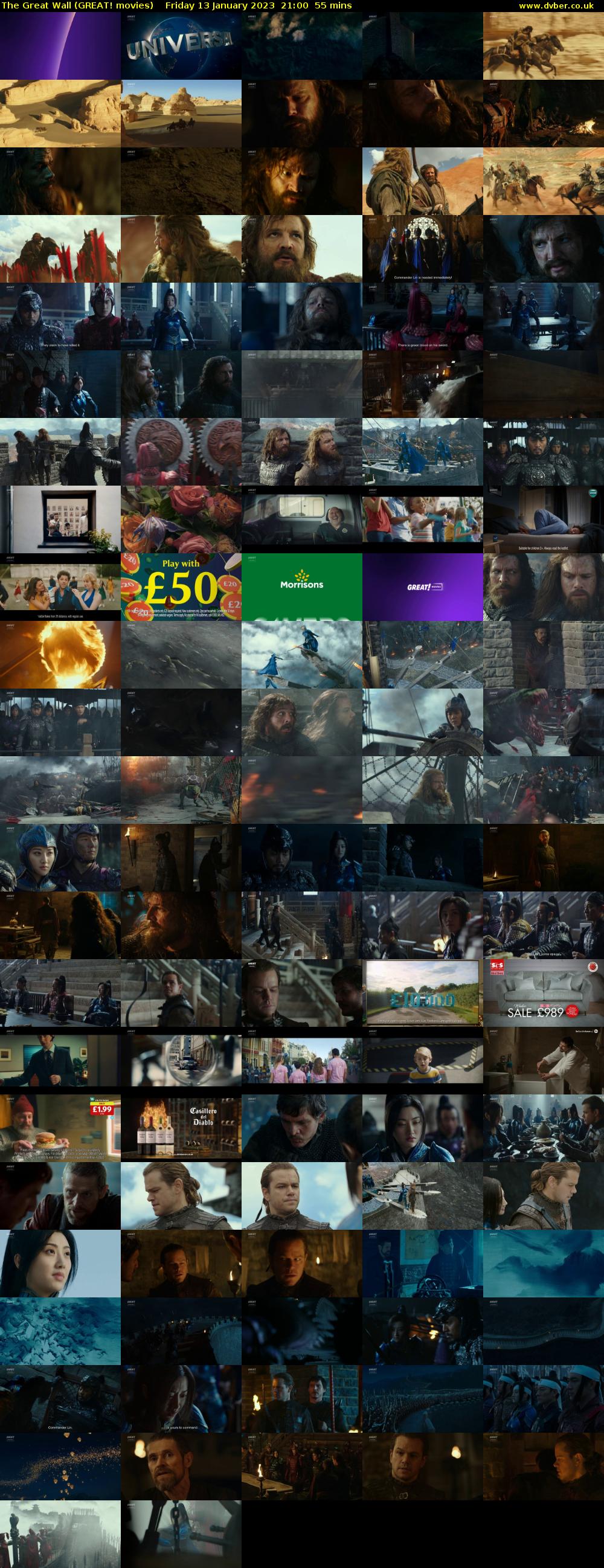 The Great Wall (GREAT! movies) Friday 13 January 2023 21:00 - 21:55