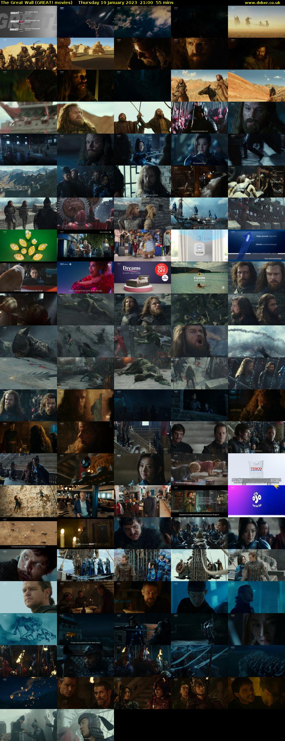 The Great Wall (GREAT! movies) Thursday 19 January 2023 21:00 - 21:55