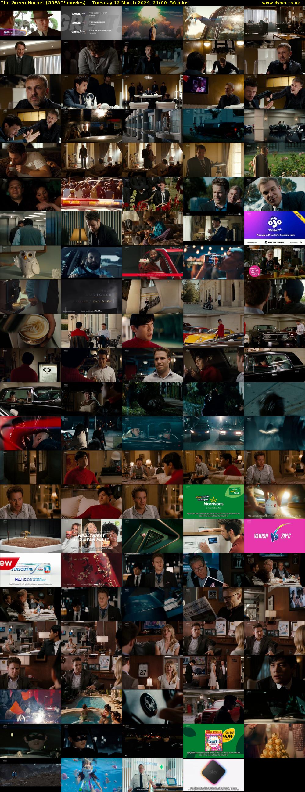 The Green Hornet (GREAT! movies) Tuesday 12 March 2024 21:00 - 21:56