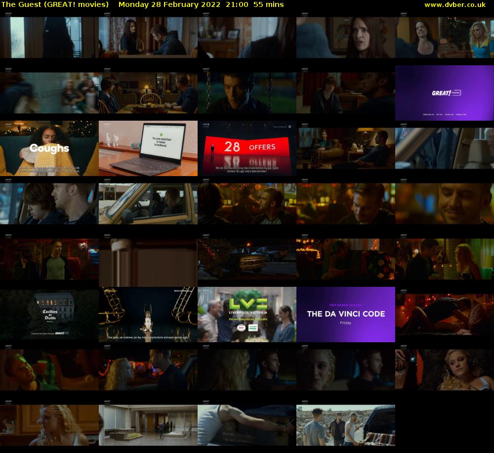 The Guest (GREAT! movies) Monday 28 February 2022 21:00 - 21:55