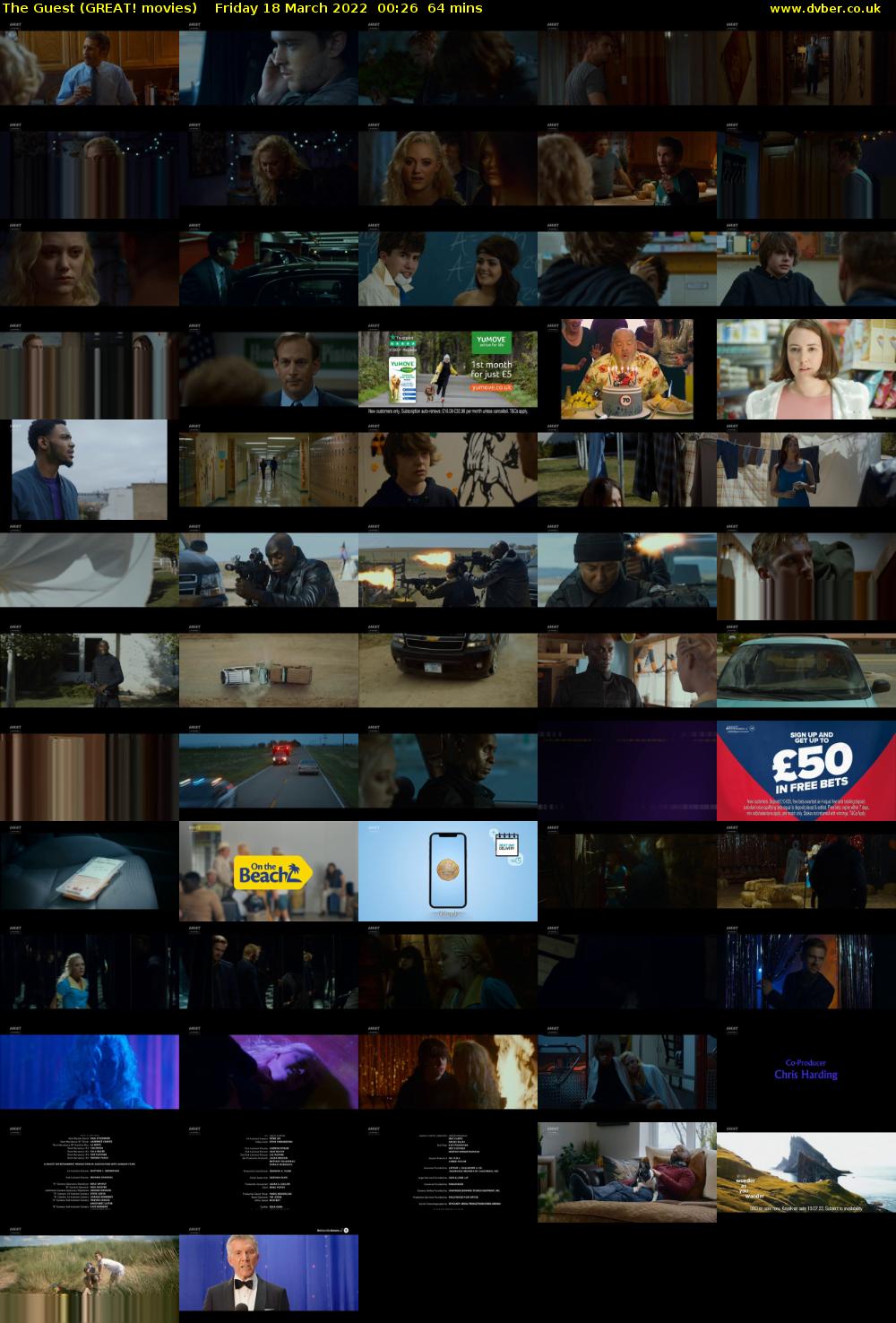 The Guest (GREAT! movies) Friday 18 March 2022 00:26 - 01:30