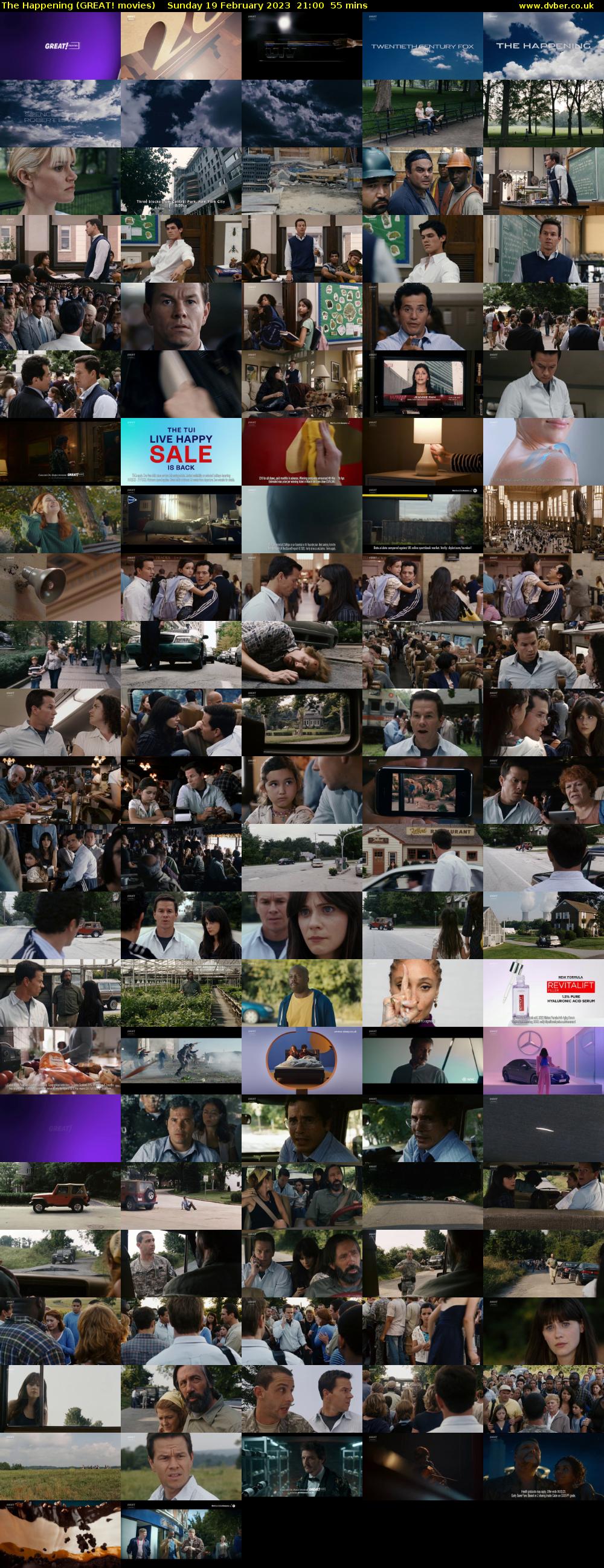 The Happening (GREAT! movies) Sunday 19 February 2023 21:00 - 21:55