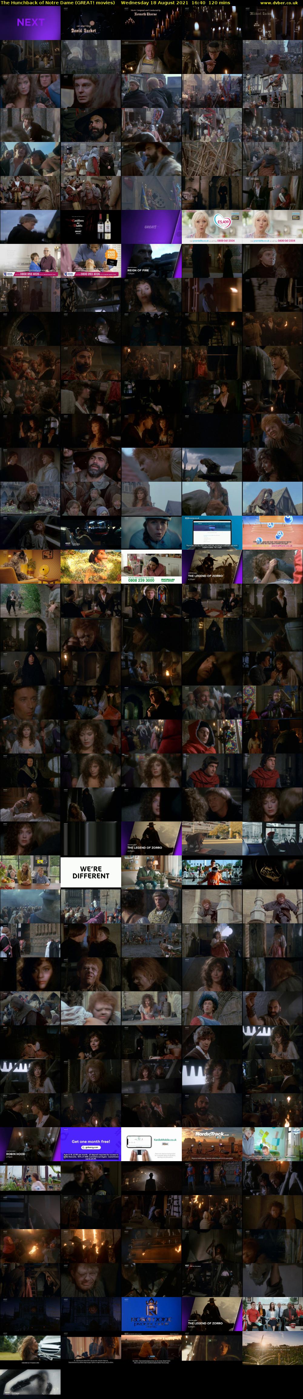 The Hunchback of Notre Dame (GREAT! movies) Wednesday 18 August 2021 16:40 - 18:40