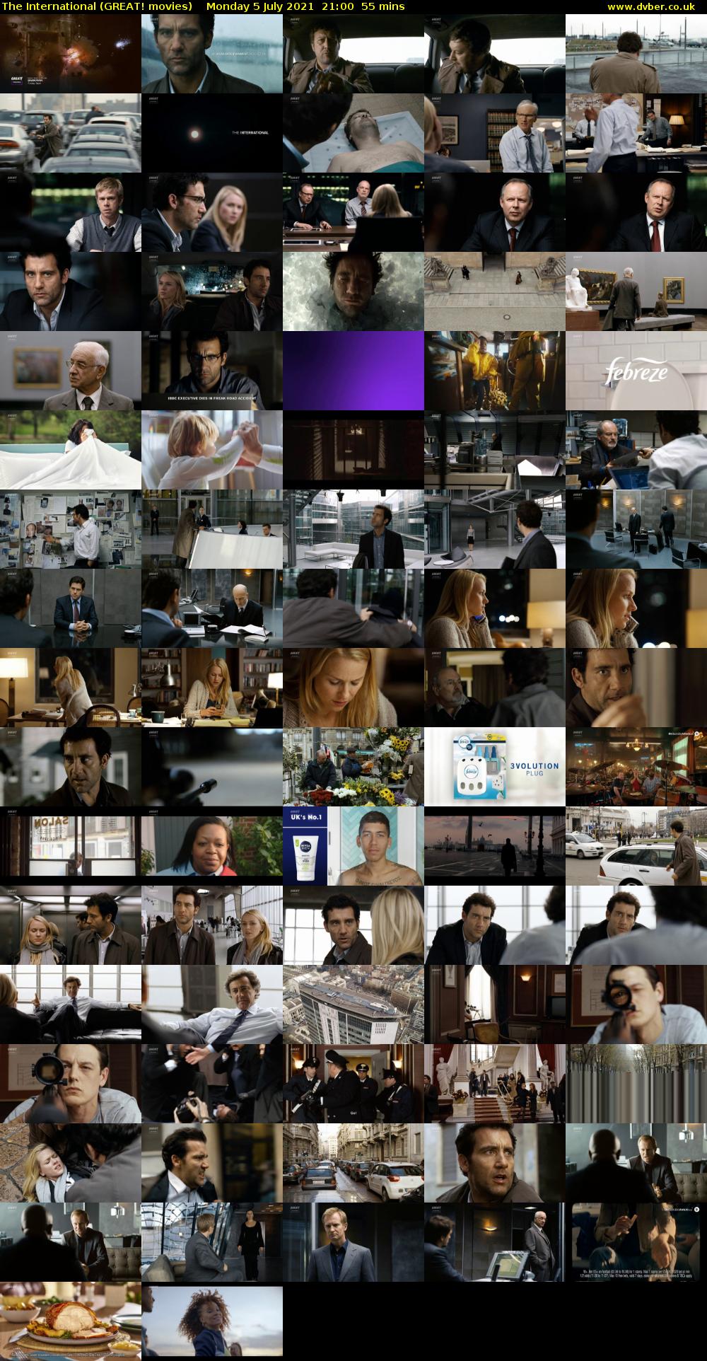 The International (GREAT! movies) Monday 5 July 2021 21:00 - 21:55