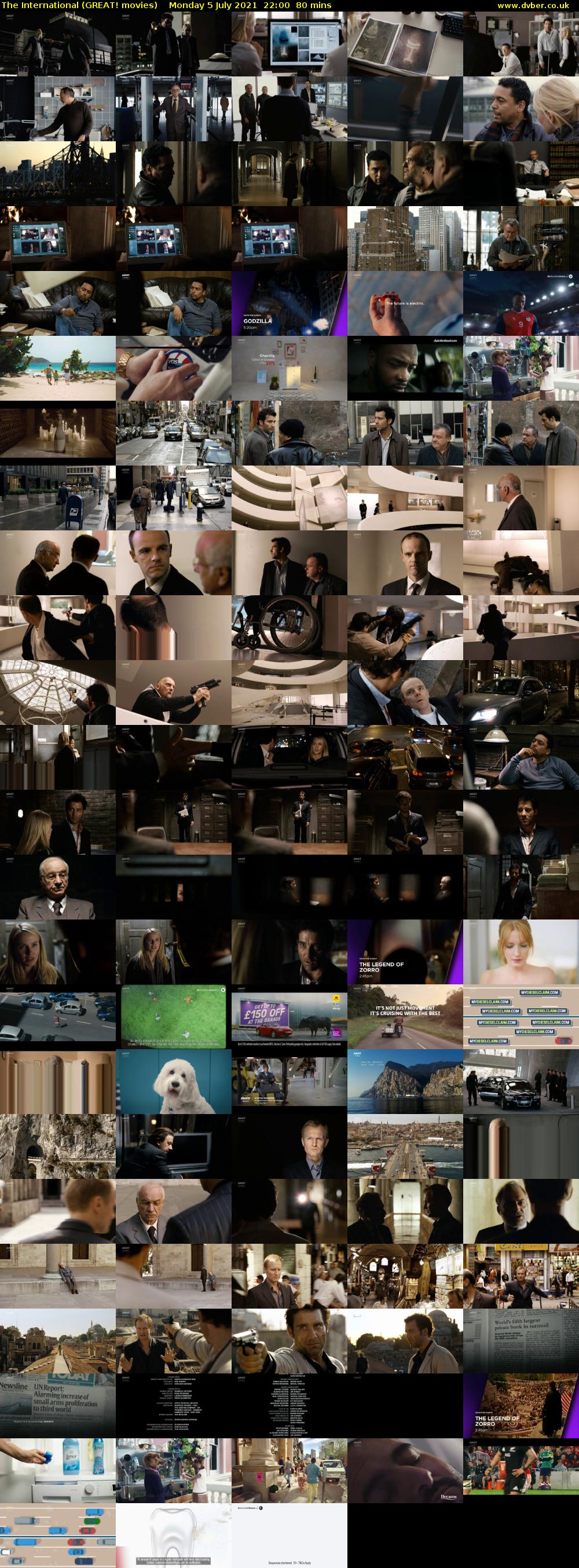The International (GREAT! movies) Monday 5 July 2021 22:00 - 23:20
