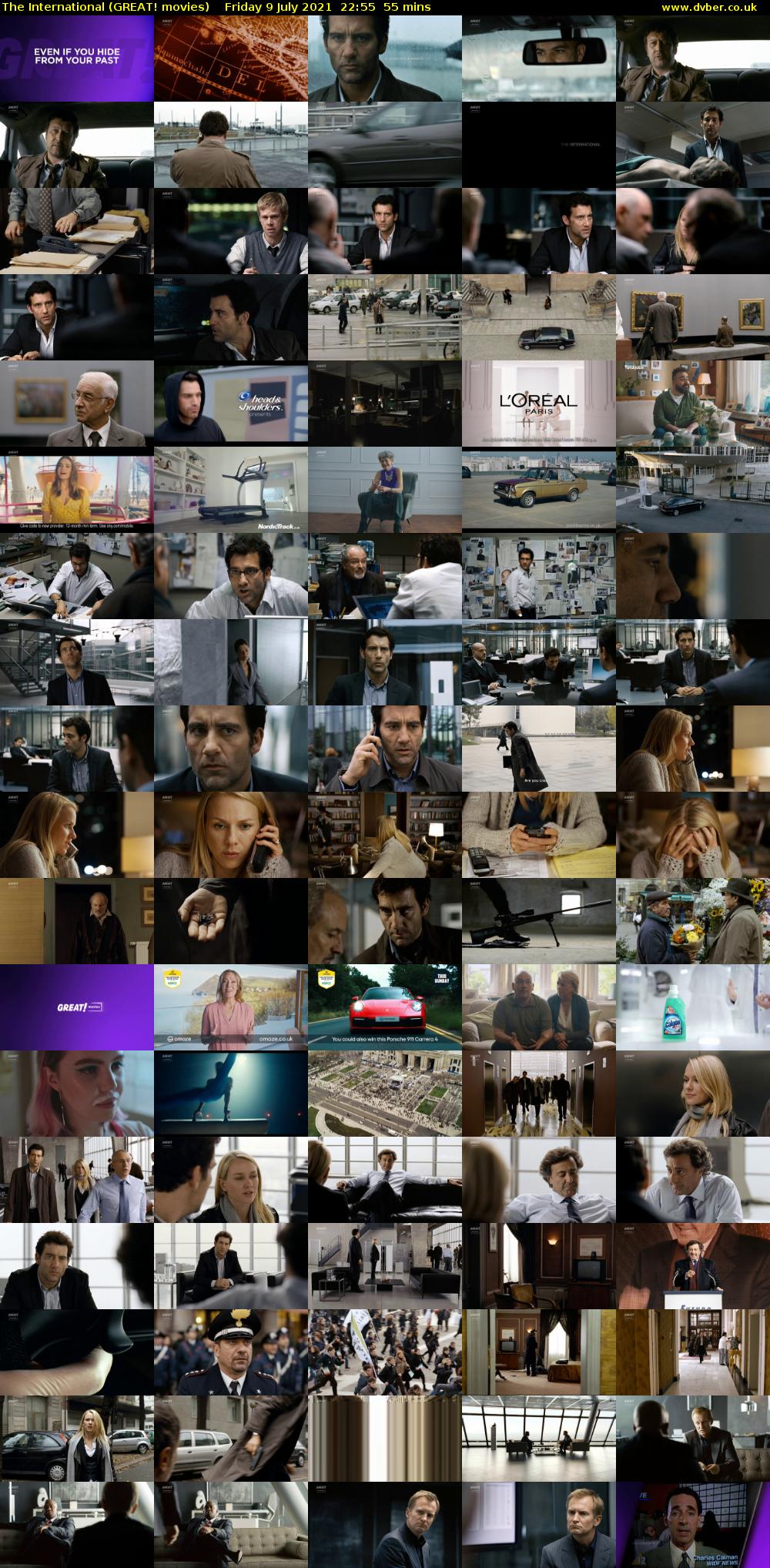 The International (GREAT! movies) Friday 9 July 2021 22:55 - 23:50