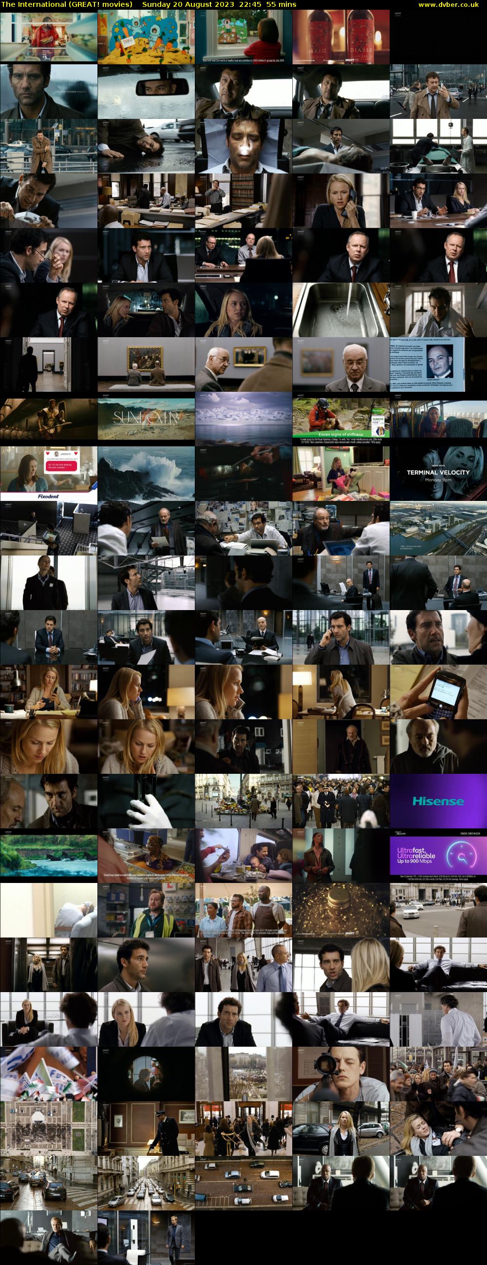 The International (GREAT! movies) Sunday 20 August 2023 22:45 - 23:40