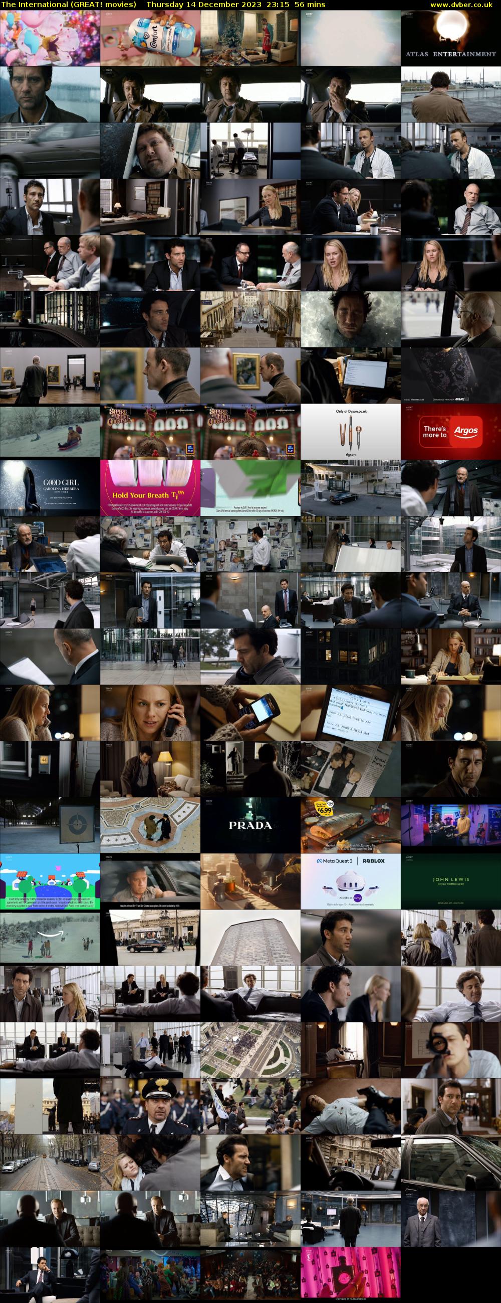 The International (GREAT! movies) Thursday 14 December 2023 23:15 - 00:11