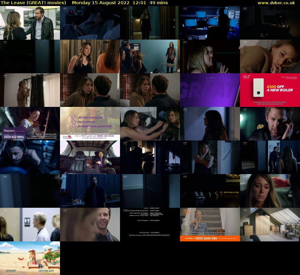 The Lease (GREAT! movies) Monday 15 August 2022 12:01 - 12:50