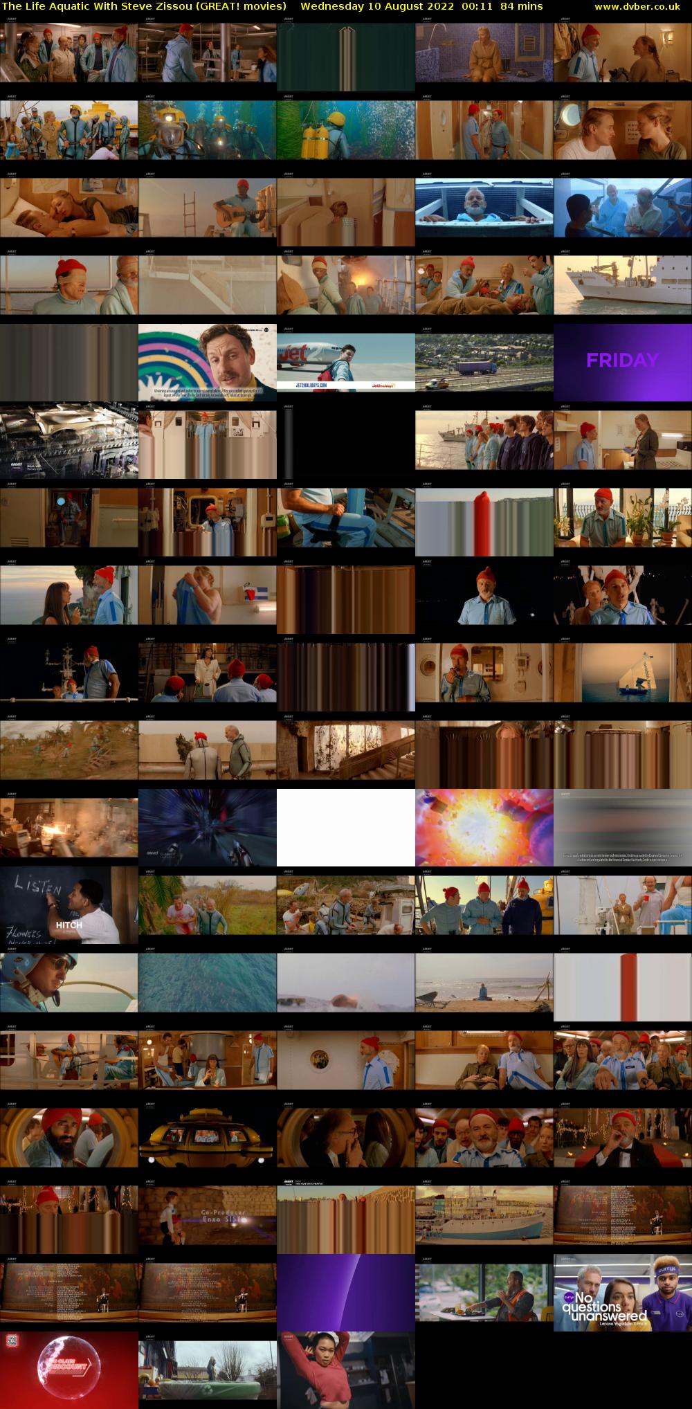 The Life Aquatic With Steve Zissou (GREAT! movies) Wednesday 10 August 2022 00:11 - 01:35