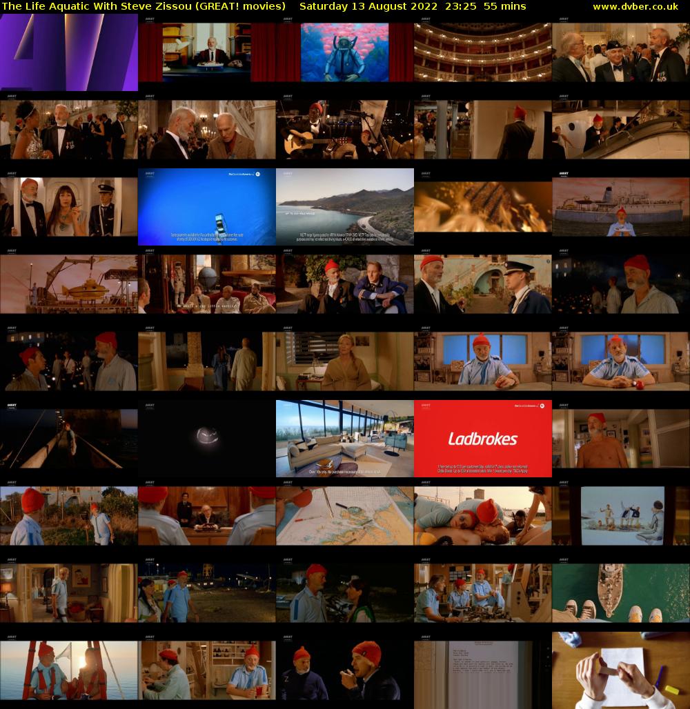 The Life Aquatic With Steve Zissou (GREAT! movies) Saturday 13 August 2022 23:25 - 00:20