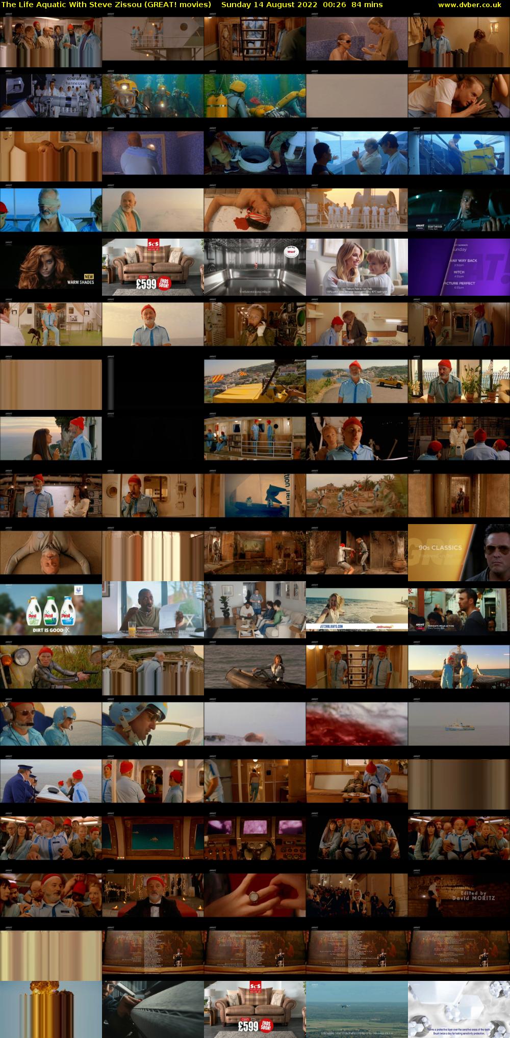 The Life Aquatic With Steve Zissou (GREAT! movies) Sunday 14 August 2022 00:26 - 01:50