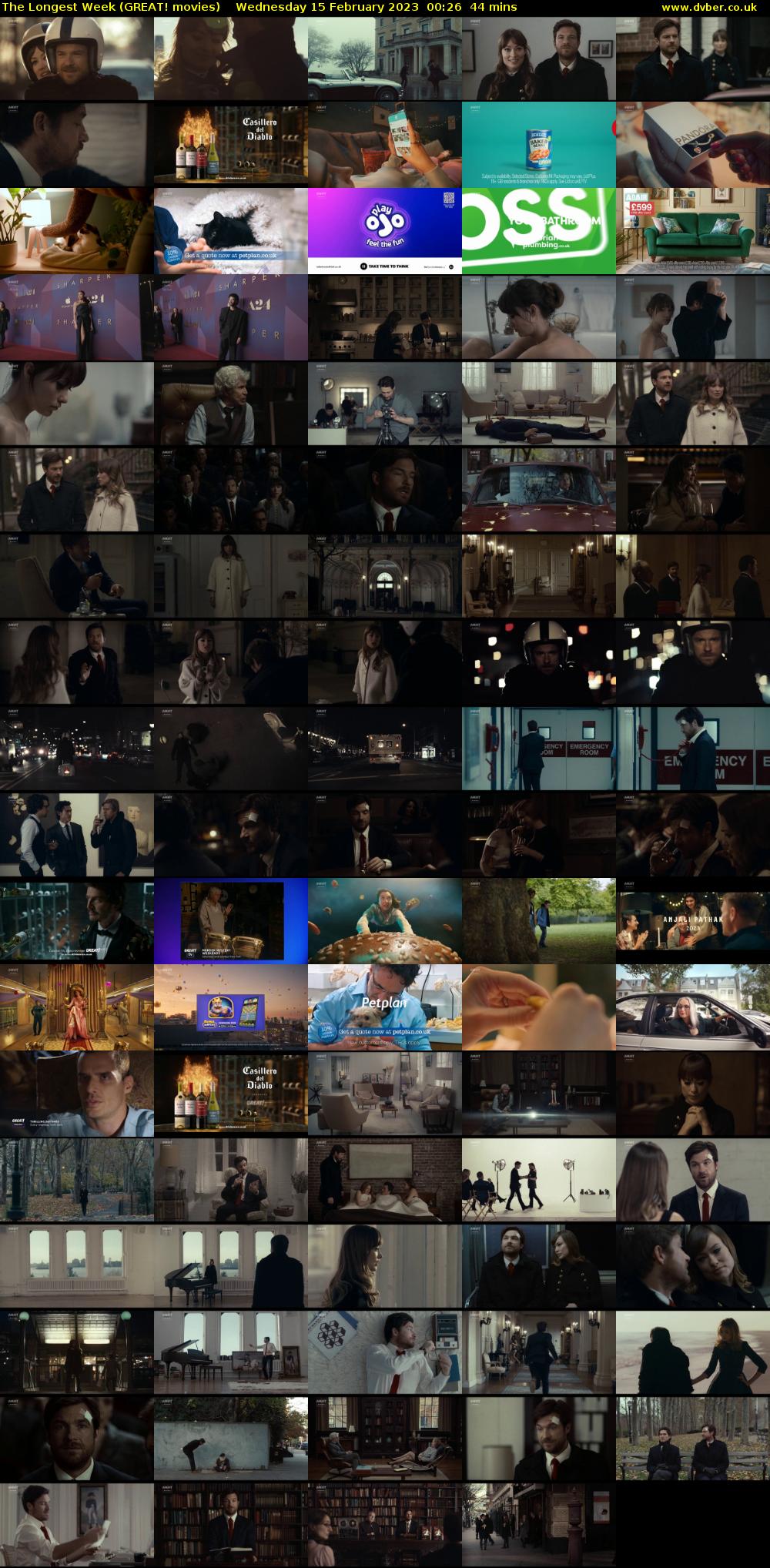 The Longest Week (GREAT! movies) Wednesday 15 February 2023 00:26 - 01:10