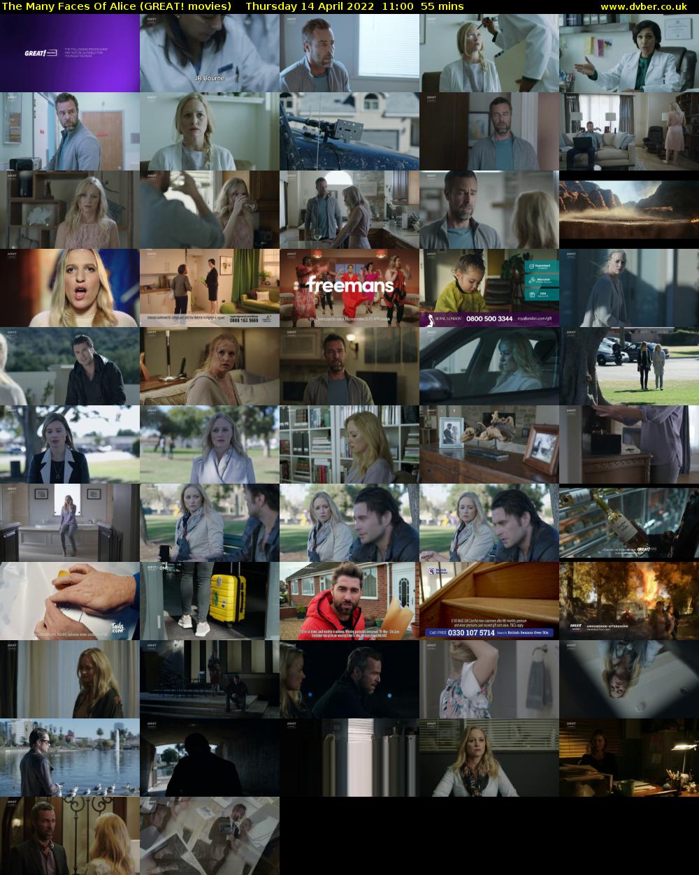 The Many Faces Of Alice (GREAT! movies) Thursday 14 April 2022 11:00 - 11:55