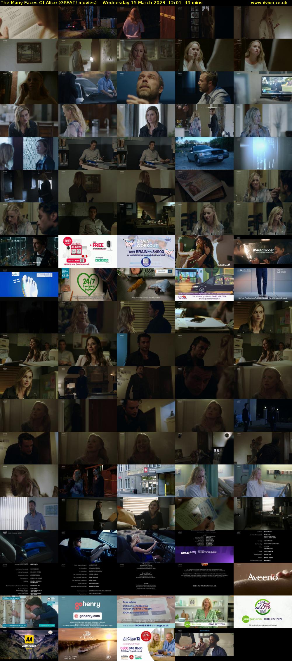 The Many Faces Of Alice (GREAT! movies) Wednesday 15 March 2023 12:01 - 12:50