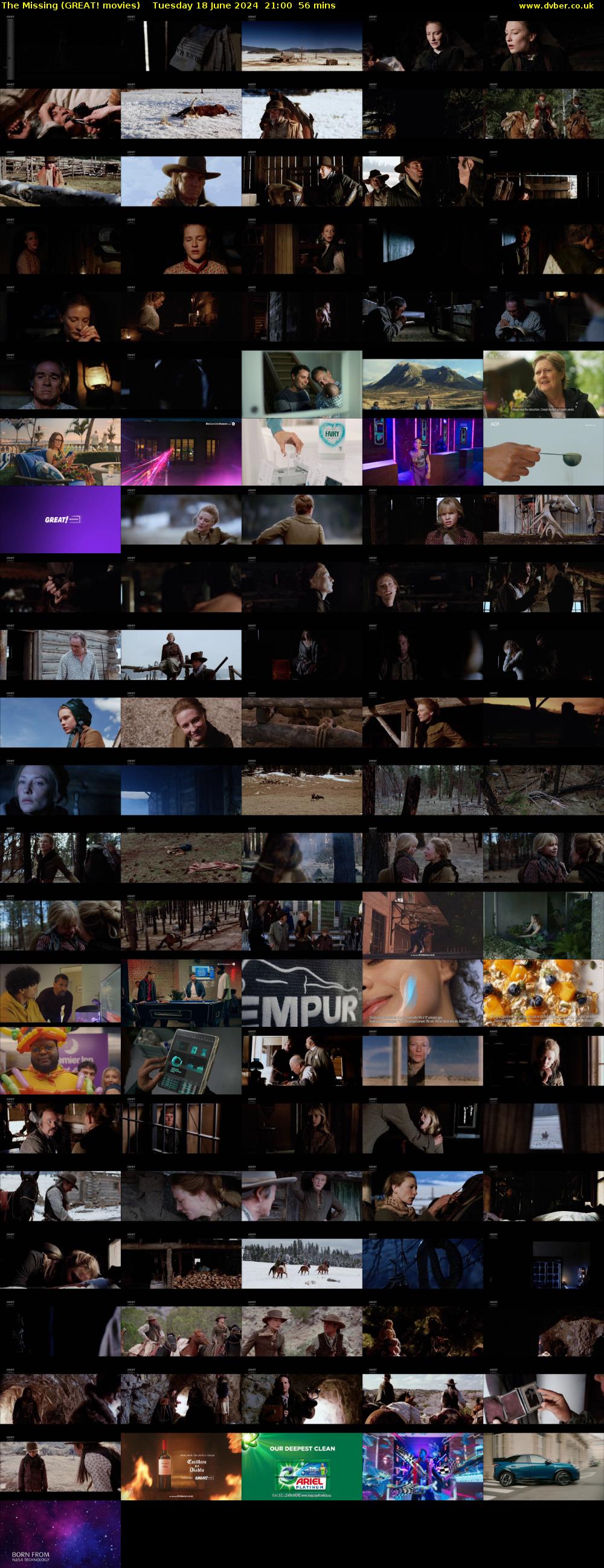 The Missing (GREAT! movies) Tuesday 18 June 2024 21:00 - 21:56