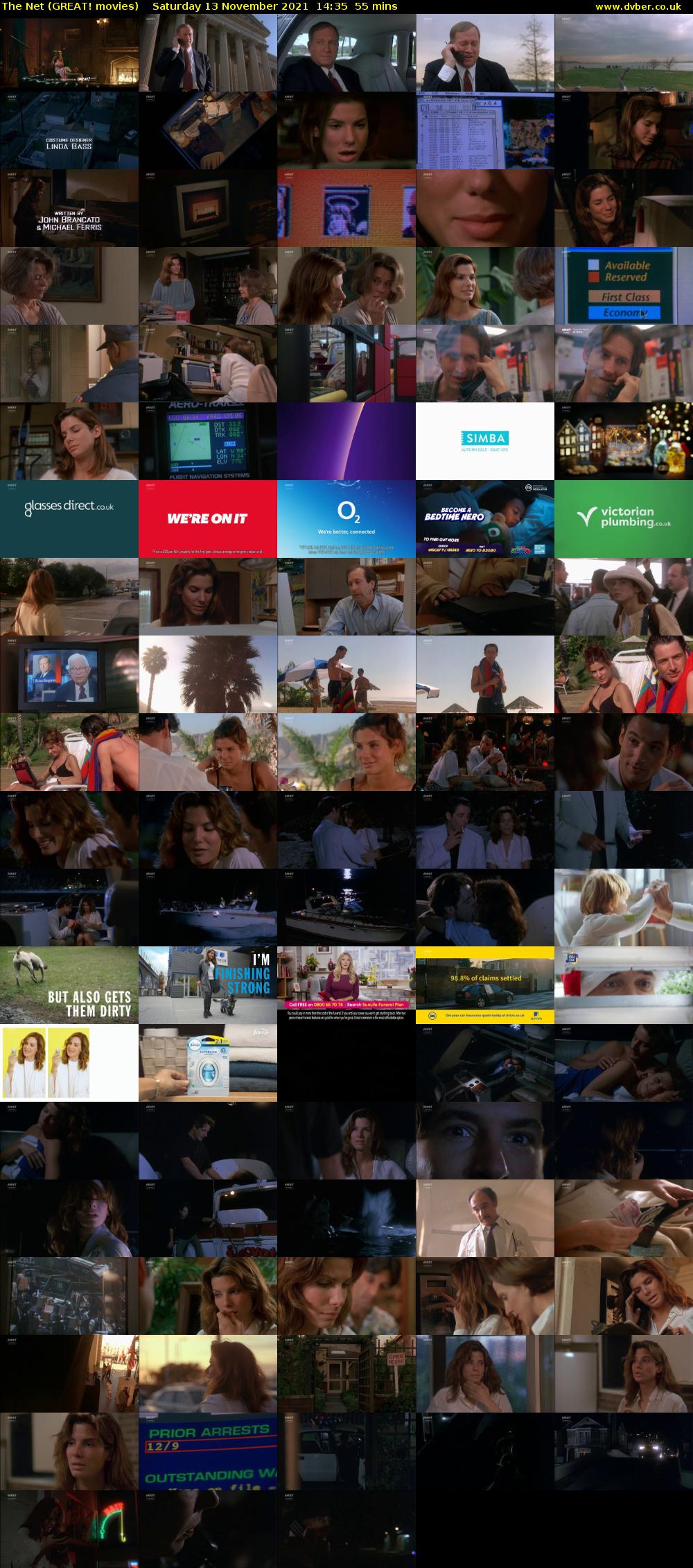 The Net (GREAT! movies) Saturday 13 November 2021 14:35 - 15:30