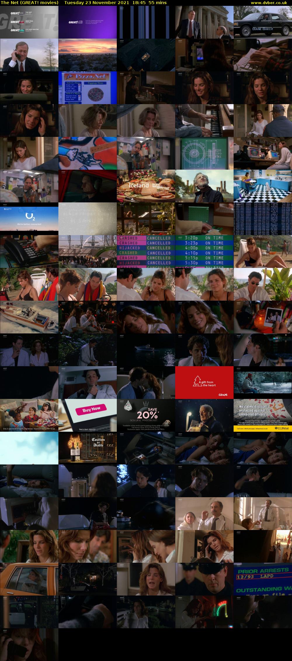 The Net (GREAT! movies) Tuesday 23 November 2021 18:45 - 19:40