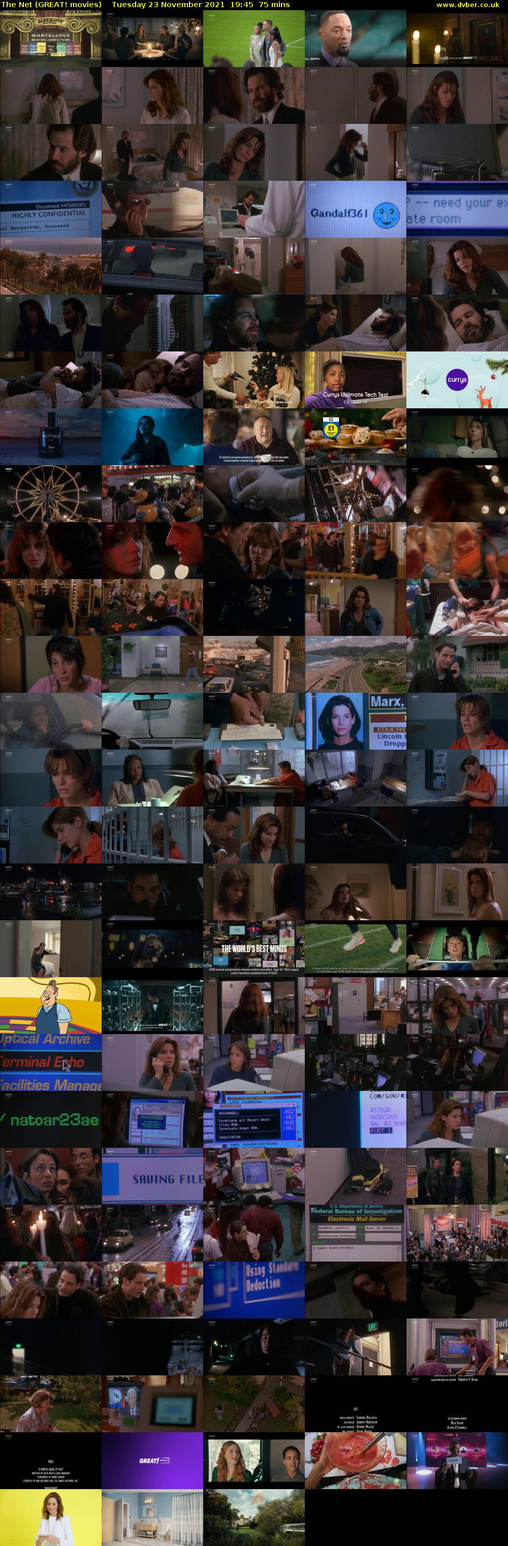 The Net (GREAT! movies) Tuesday 23 November 2021 19:45 - 21:00
