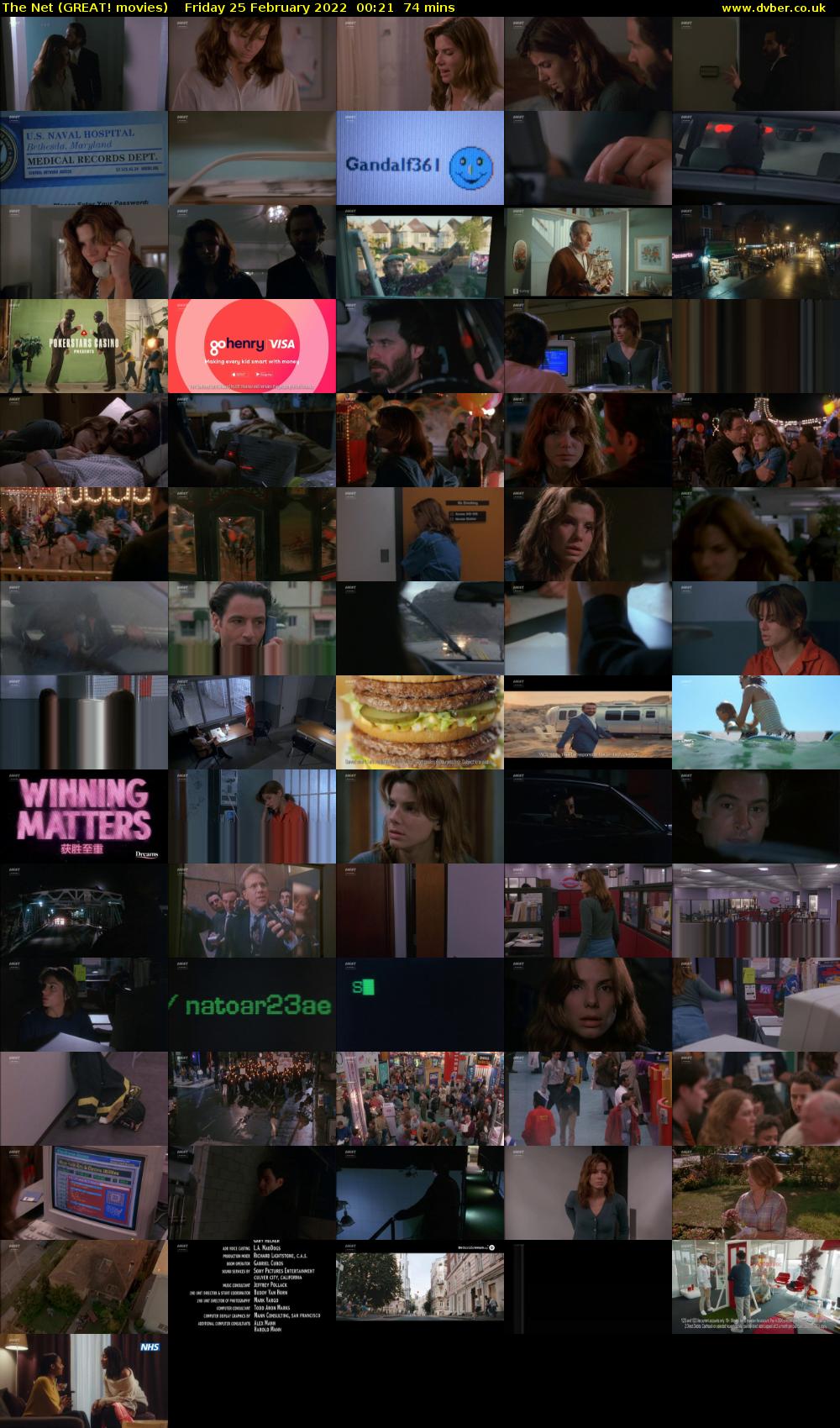 The Net (GREAT! movies) Friday 25 February 2022 00:21 - 01:35