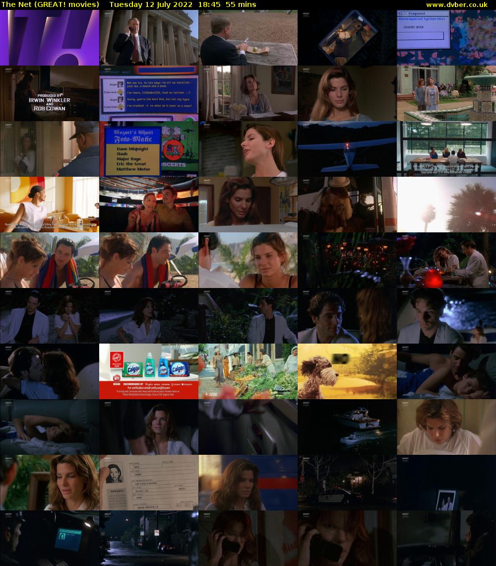 The Net (GREAT! movies) Tuesday 12 July 2022 18:45 - 19:40