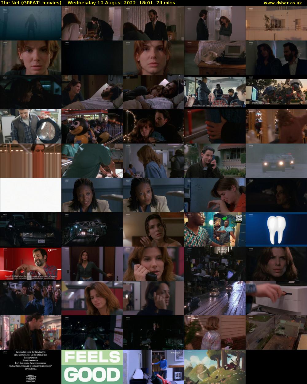 The Net (GREAT! movies) Wednesday 10 August 2022 18:01 - 19:15