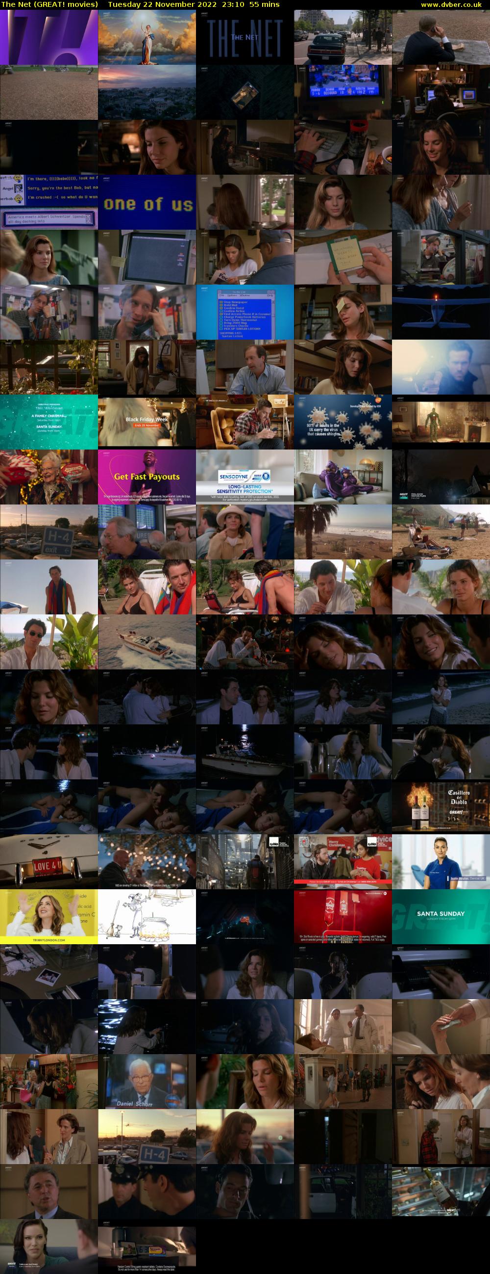 The Net (GREAT! movies) Tuesday 22 November 2022 23:10 - 00:05