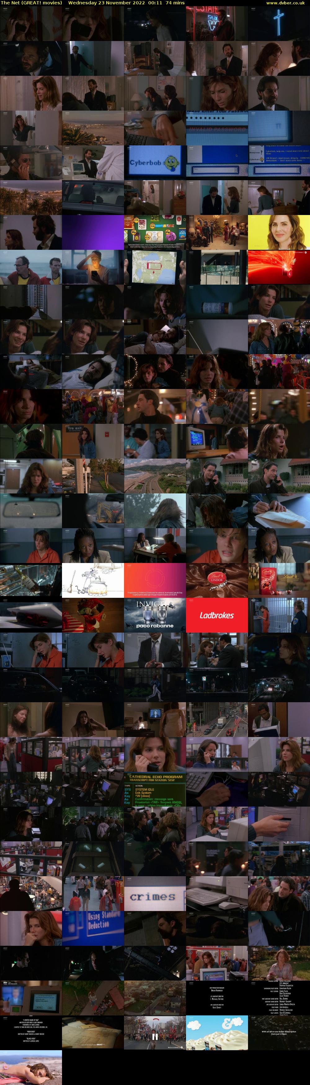 The Net (GREAT! movies) Wednesday 23 November 2022 00:11 - 01:25