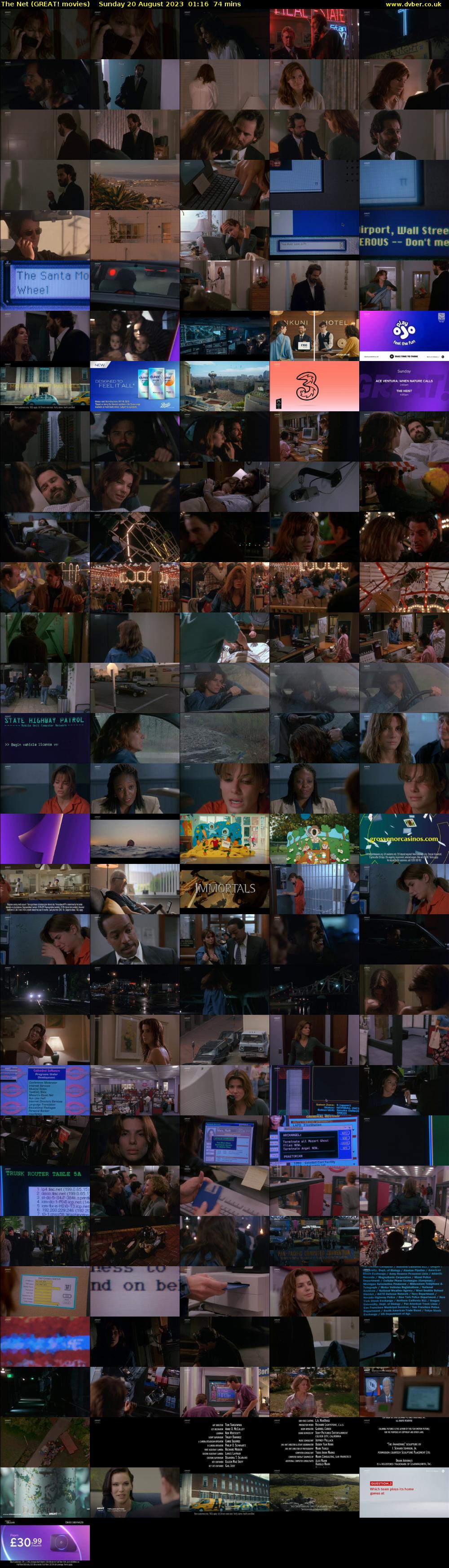 The Net (GREAT! movies) Sunday 20 August 2023 01:16 - 02:30