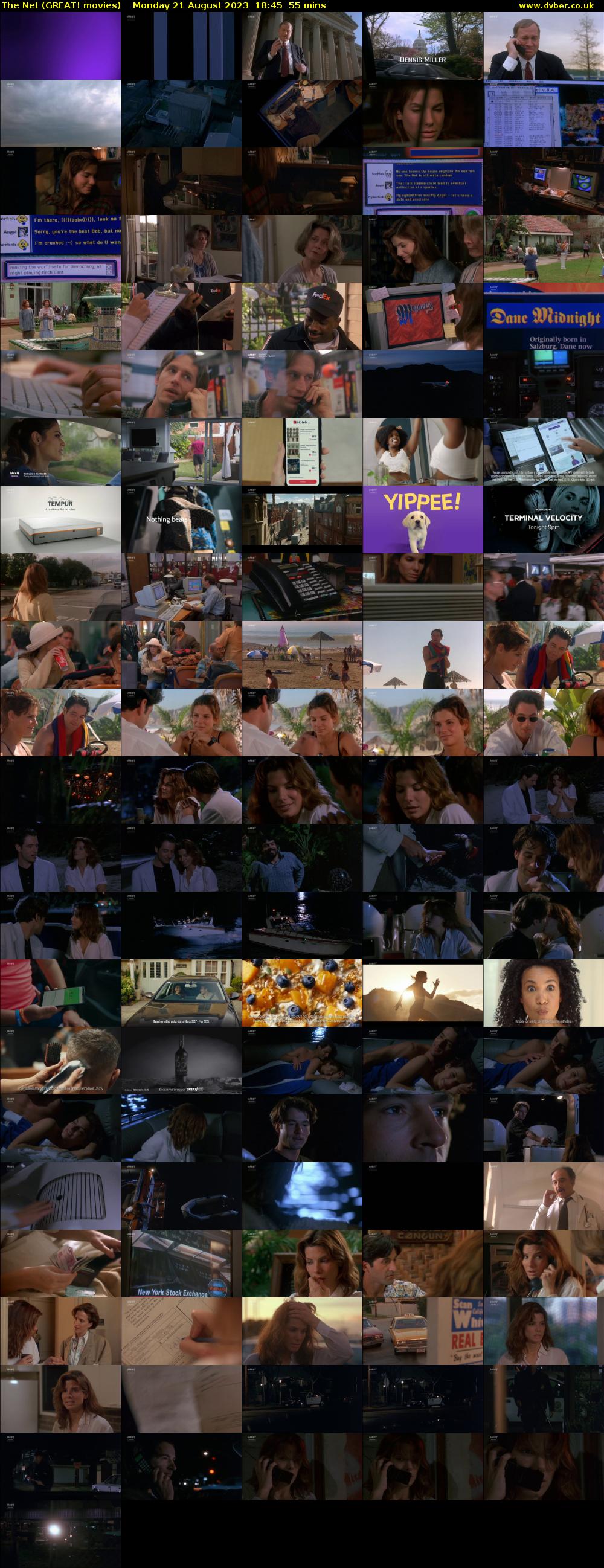 The Net (GREAT! movies) Monday 21 August 2023 18:45 - 19:40