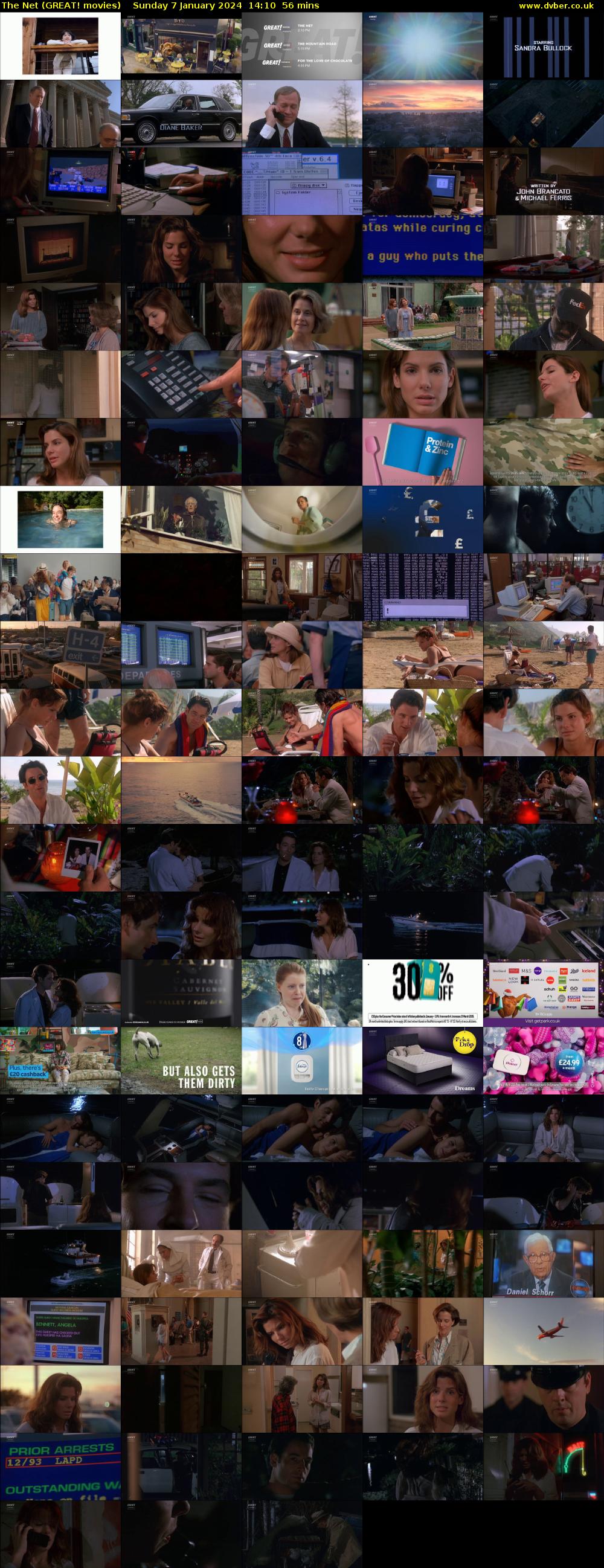The Net (GREAT! movies) Sunday 7 January 2024 14:10 - 15:06