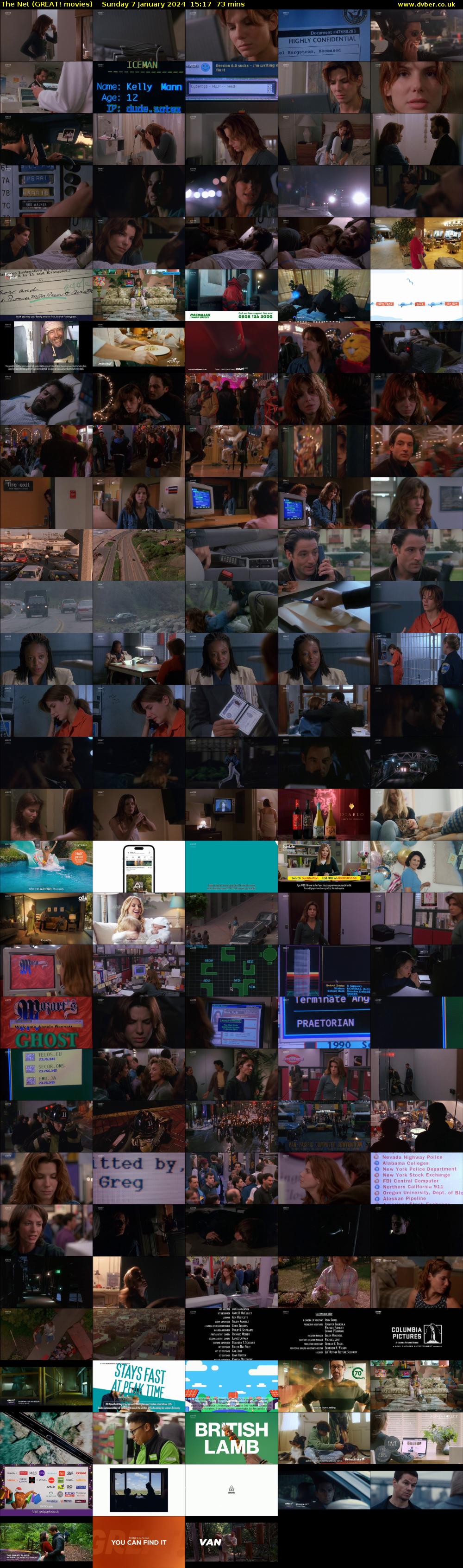 The Net (GREAT! movies) Sunday 7 January 2024 15:17 - 16:30