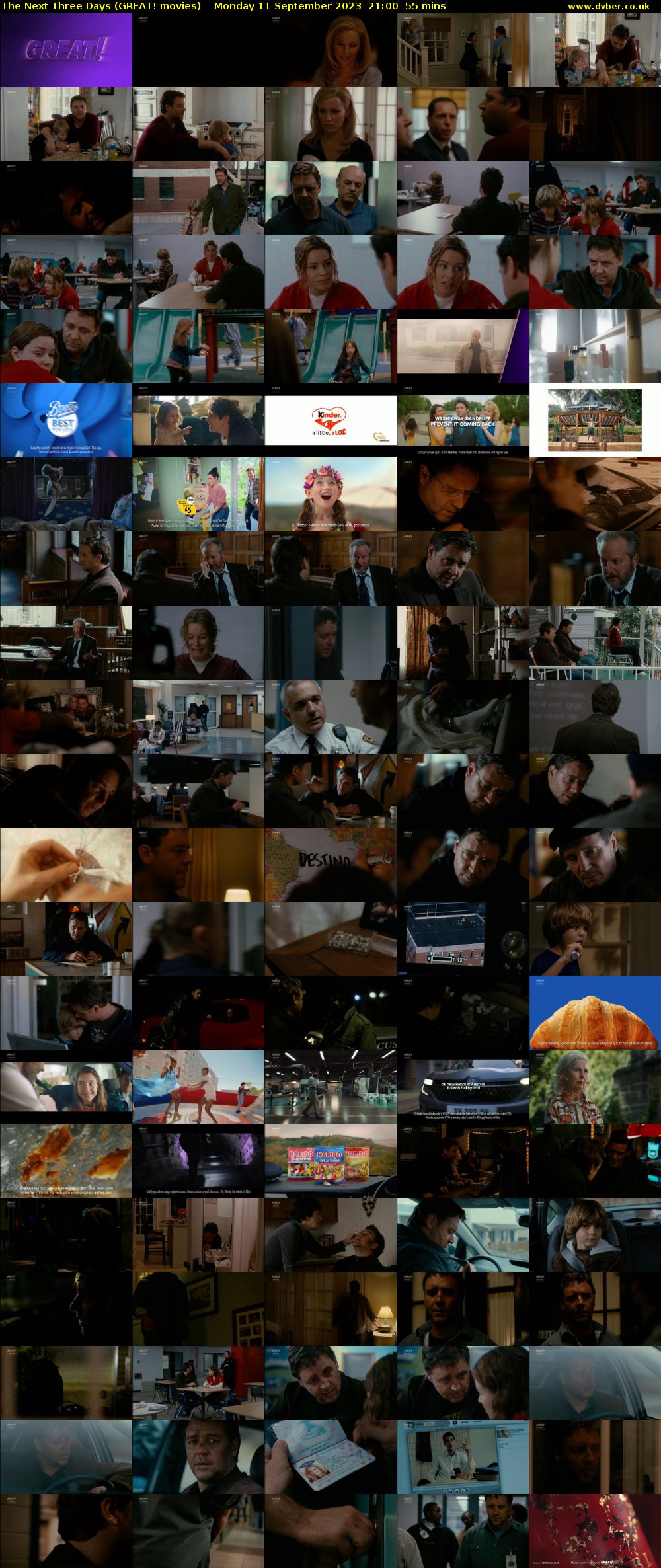 The Next Three Days (GREAT! movies) Monday 11 September 2023 21:00 - 21:55
