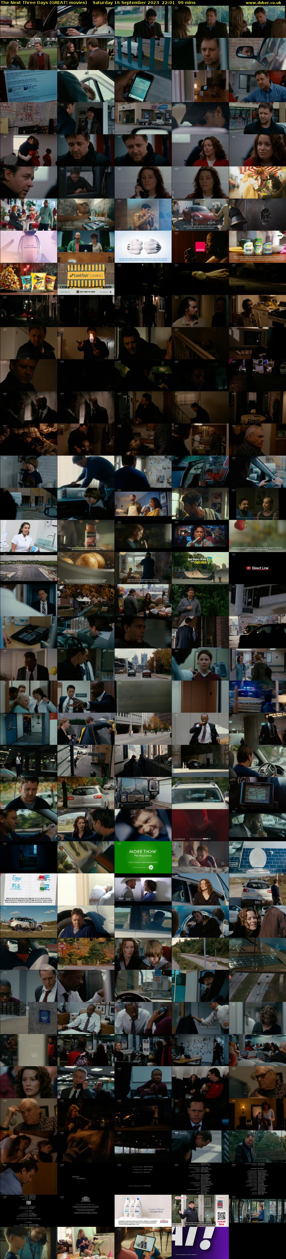 The Next Three Days (GREAT! movies) Saturday 16 September 2023 22:01 - 23:40