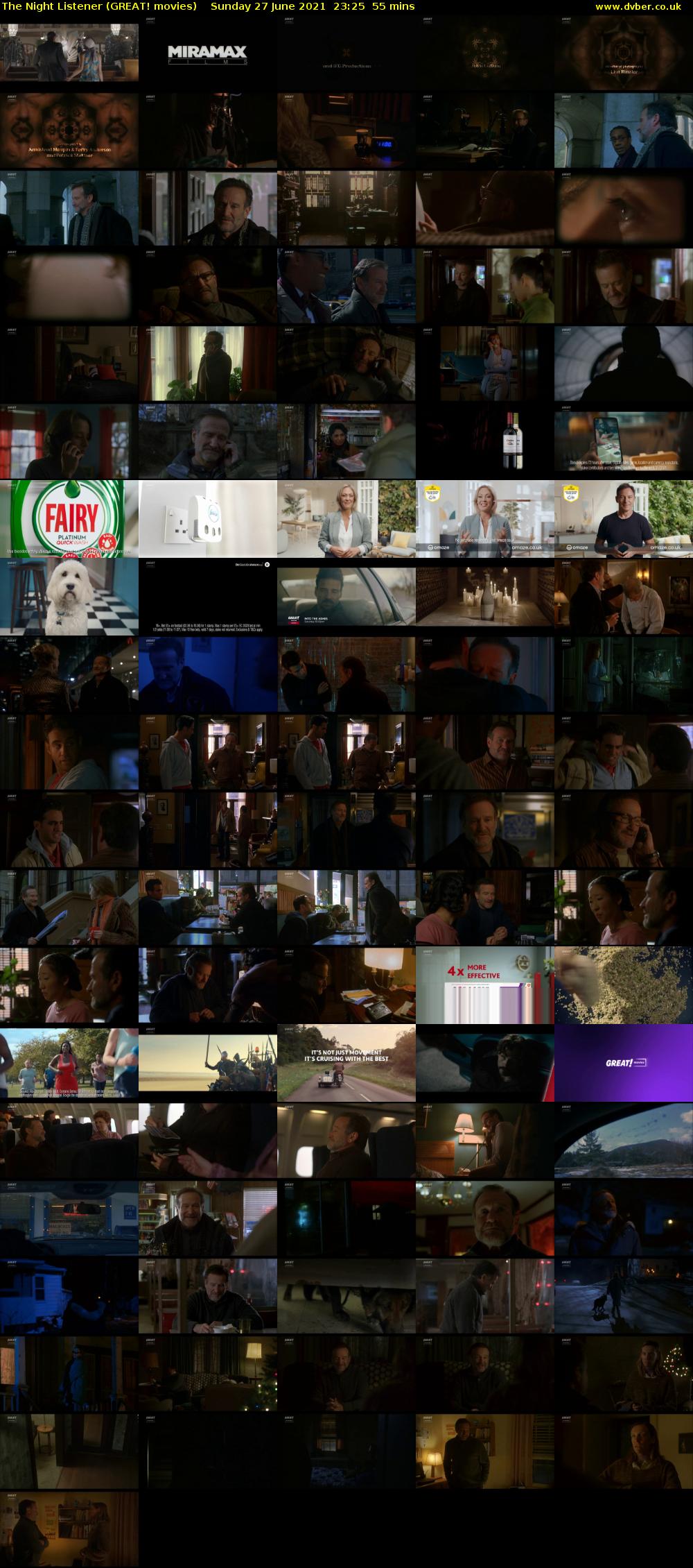 The Night Listener (GREAT! movies) Sunday 27 June 2021 23:25 - 00:20