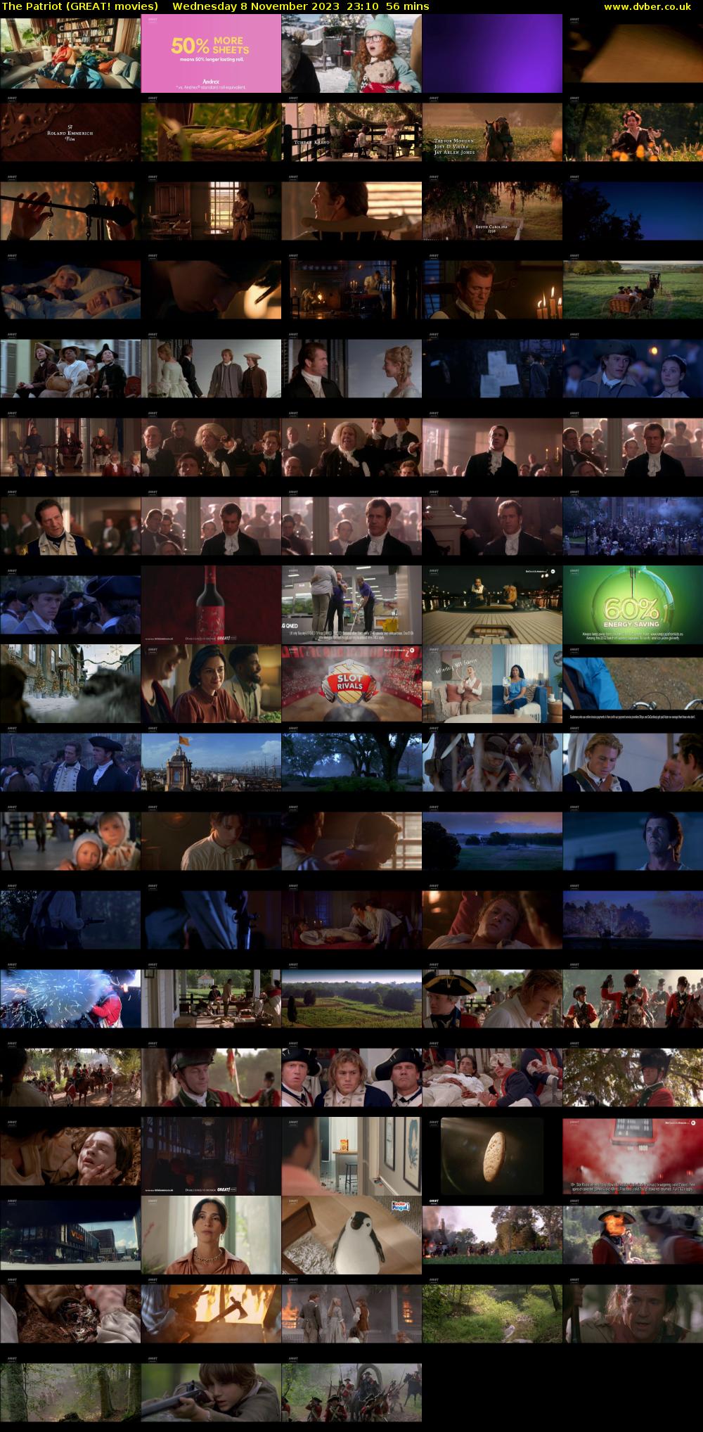 The Patriot (GREAT! movies) Wednesday 8 November 2023 23:10 - 00:06