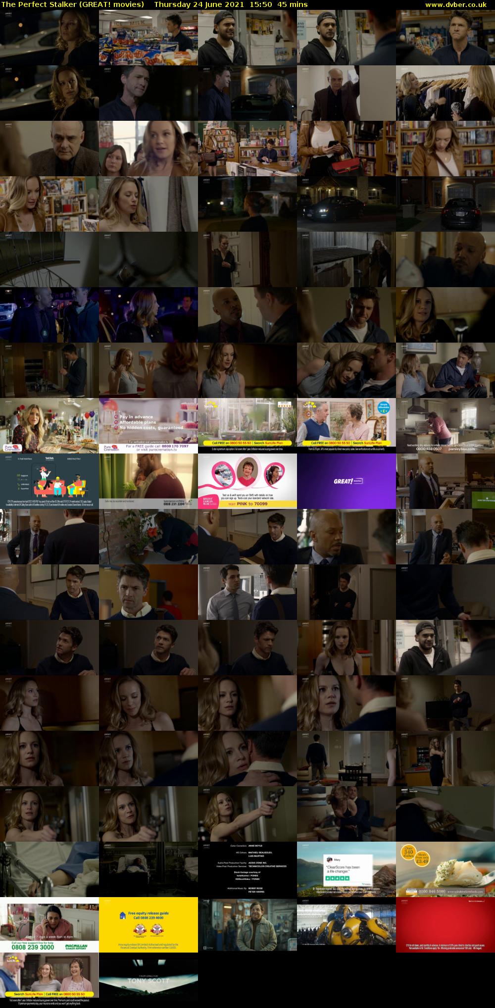 The Perfect Stalker (GREAT! movies) Thursday 24 June 2021 15:50 - 16:35