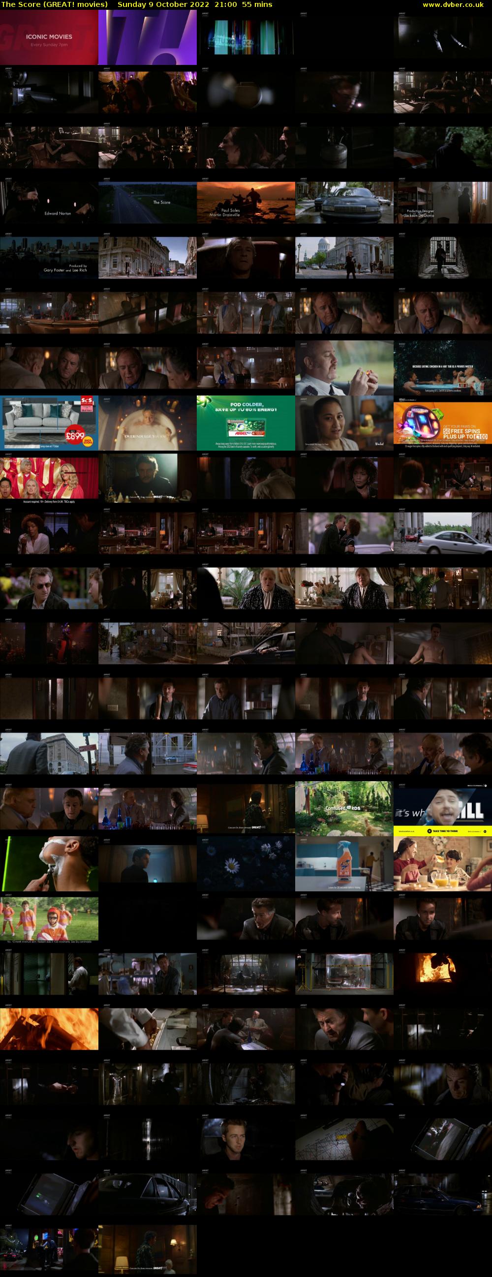 The Score (GREAT! movies) Sunday 9 October 2022 21:00 - 21:55